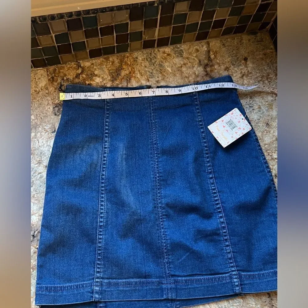 Free people denim skirt nwt